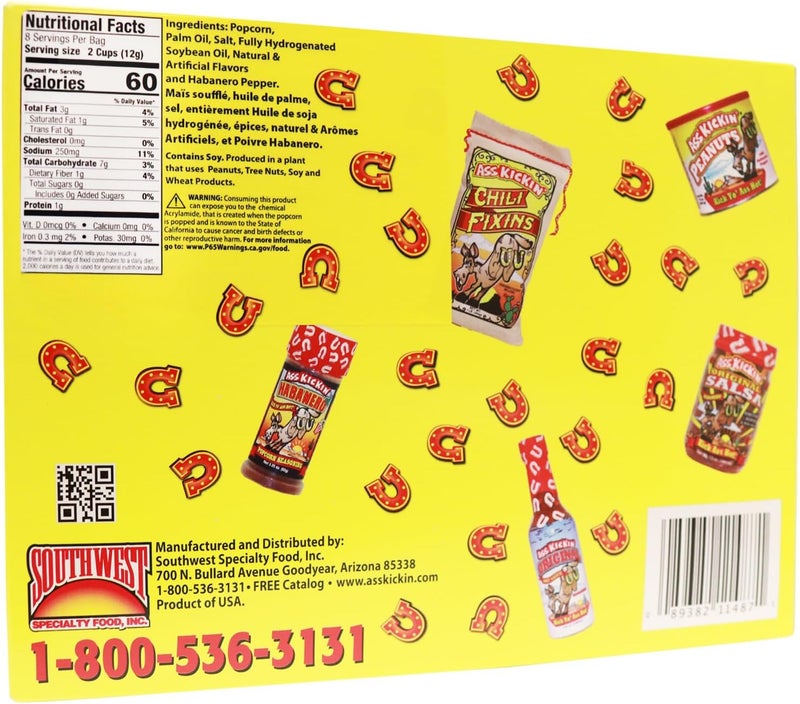 ASS KICKIN' Habanero Microwave Popcorn - 12 Pack - Image 2